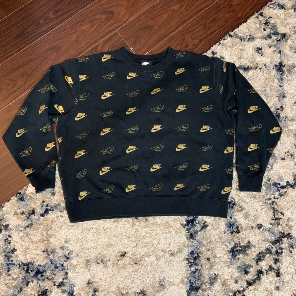 Men’s XL Nike Fleece Crewneck Pullover Sweatshirt Black